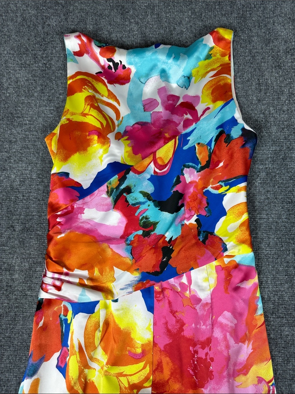 Lauren Ralph Lauren Floral Sleeveless Faux Wrap Midi Dress Women’s Size 8 - Picture 9 of 10